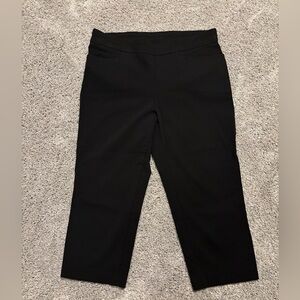 Time and Tru Women’s Black Stretchy Cropped Dress Capri Pants Size M
